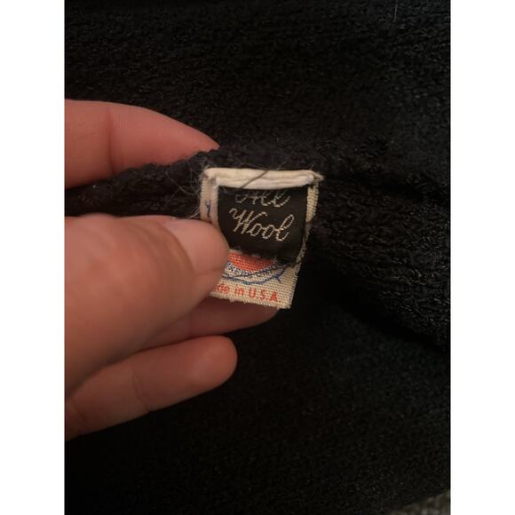 Adolfo New York Vintage Black Skirt With Gold Button Details Wool - Picture 8 of 8